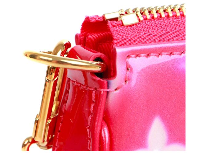 LOUIS VUITTON - Limitierte Mini Louis Vuitton Accessoire Tasche aus rosa Lackleder Pink - Ansicht 8