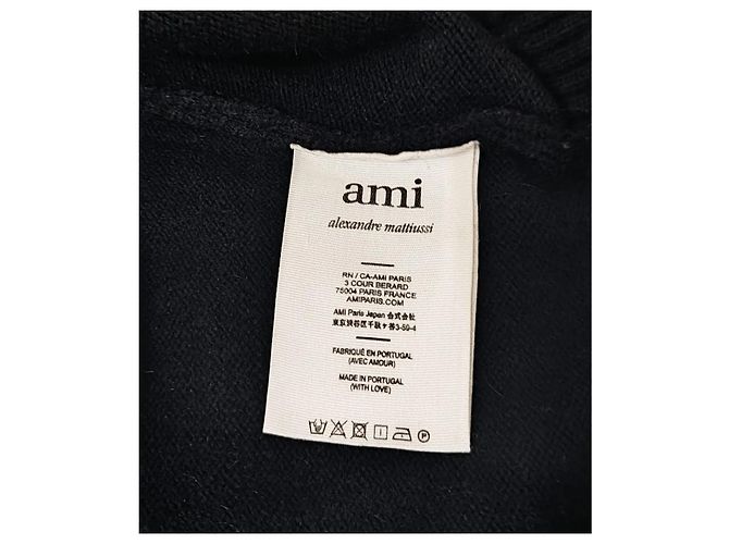 Suéter Ami de Algodão Preto Masculino - vista 5
