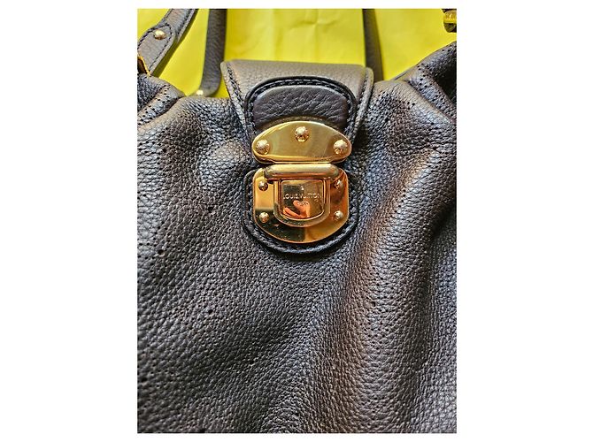 Mahina Babylone Borsa Tote Louis Vuitton Mahina in Pelle Marrone Cioccolato Marrone scuro - vista 3