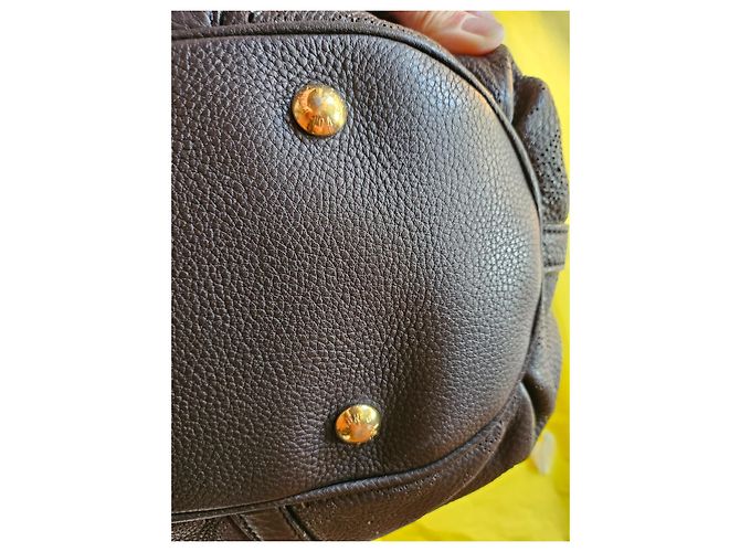 Mahina Babylone Borsa Tote Louis Vuitton Mahina in Pelle Marrone Cioccolato Marrone scuro - vista 6