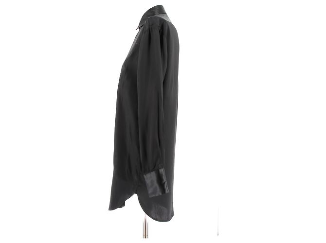 Bottega Veneta top T.FR 38 seda Negro - vista 3