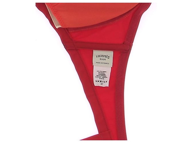 Bañador Hermès T.FR 38 Poliéster Roja - vista 5