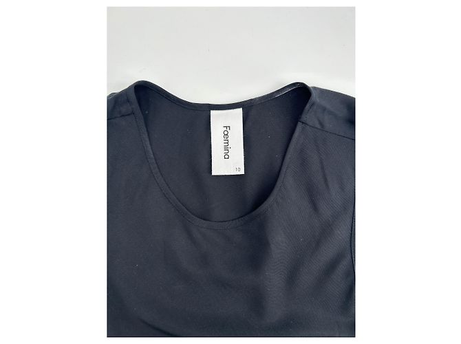 Autre Marque Nicht signierte Kleider / Unsigned T.US 10 Baumwolle Schwarz - Ansicht 5