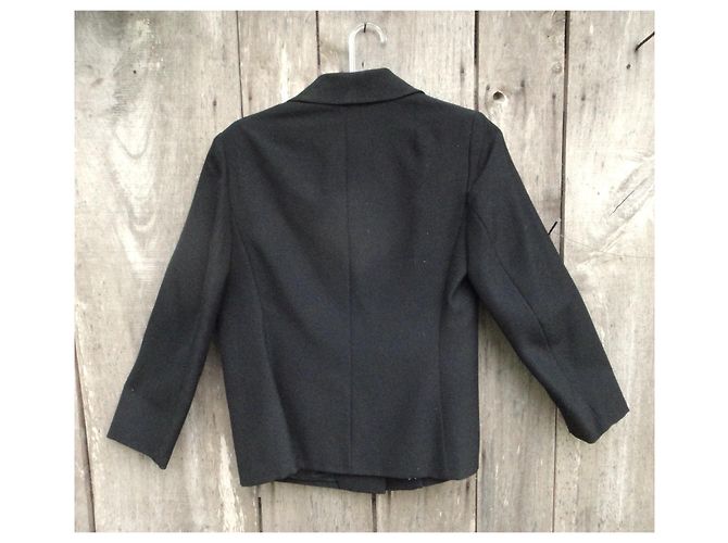 inconnue Black Cotton Polyester Jacket Size 38 - view 2