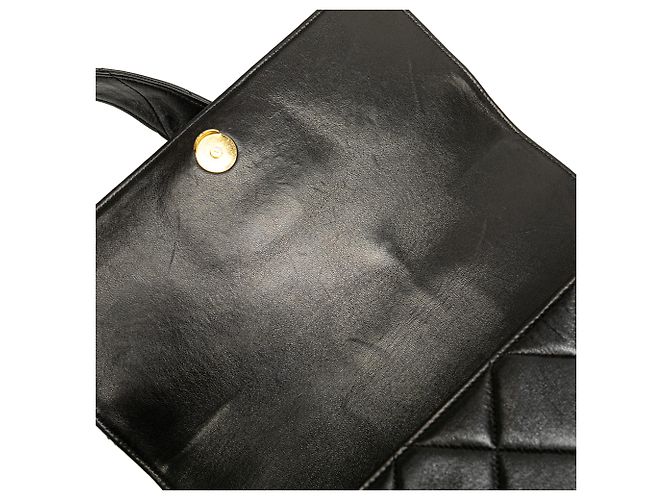 Chanel Schwarze CC aus gestepptem Lammleder - Ansicht 10