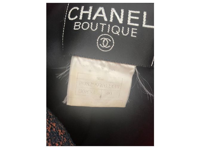 Cambon Chanel Botones Gripoix de 1996 Abrigos Castaño - vista 3