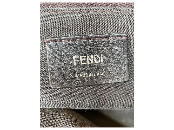 Fendi By the Way Borsa Boston Medium in pelle marrone - vista 5