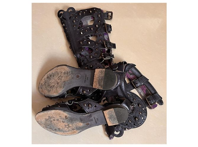 Sandali Anna Sui in pelle blu - vista 6