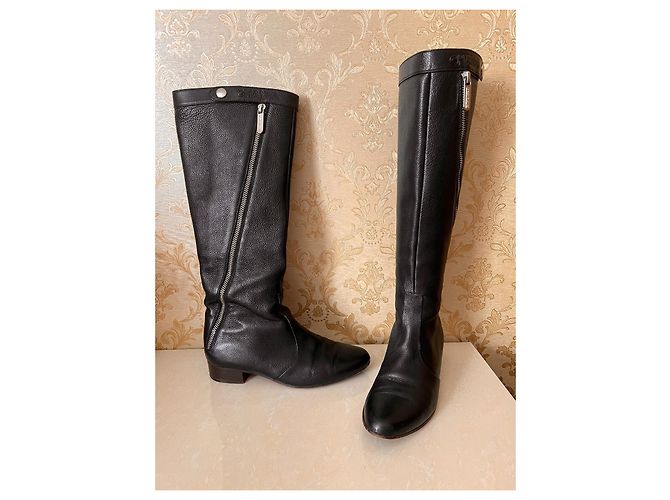 Botas Chanel de piel negra Negro - vista 2