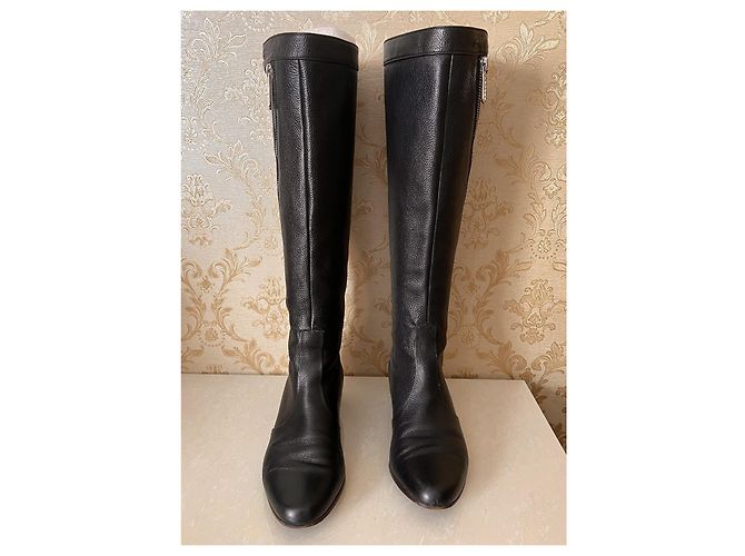 Botas Chanel de piel negra Negro - vista 4