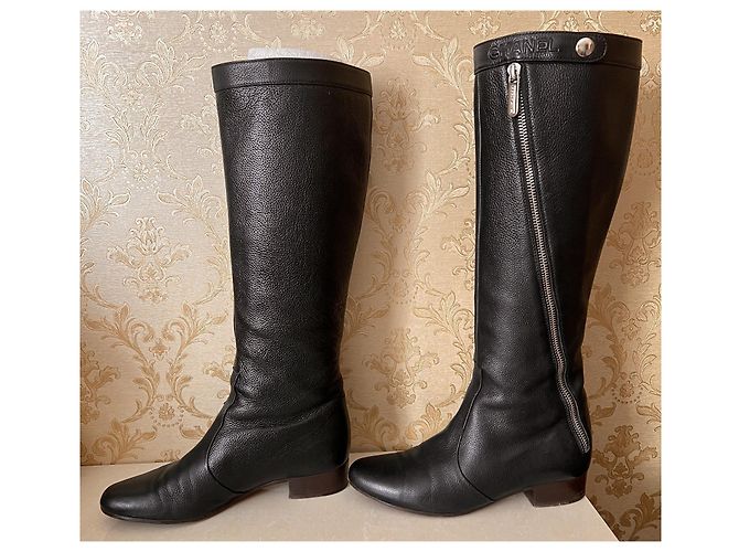 Botas Chanel de piel negra Negro - vista 5