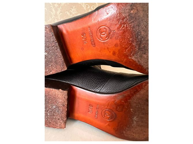 Botas Chanel de piel negra Negro - vista 9
