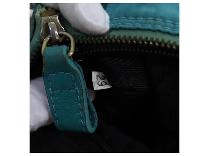 PRADA Borsa a Spalla con Catena in Nylon Blu Auth ar12043 - vista 12