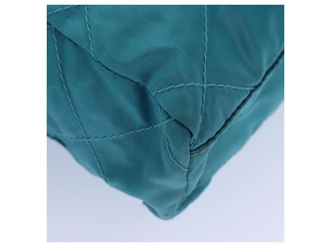PRADA Borsa a Spalla con Catena in Nylon Blu Auth ar12043 - vista 16