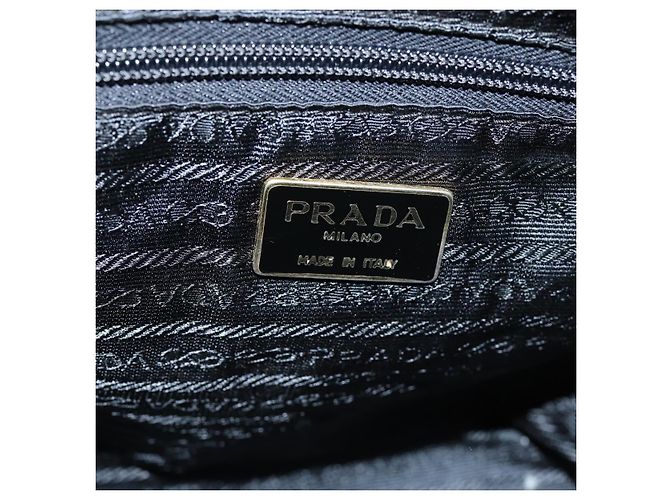 PRADA Borsa a Spalla con Catena in Nylon Blu Auth ar12043 - vista 18