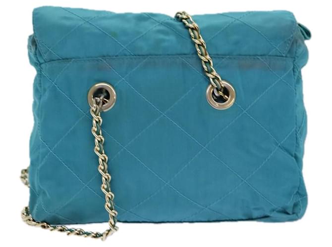 PRADA Borsa a Spalla con Catena in Nylon Blu Auth ar12043 - vista 2