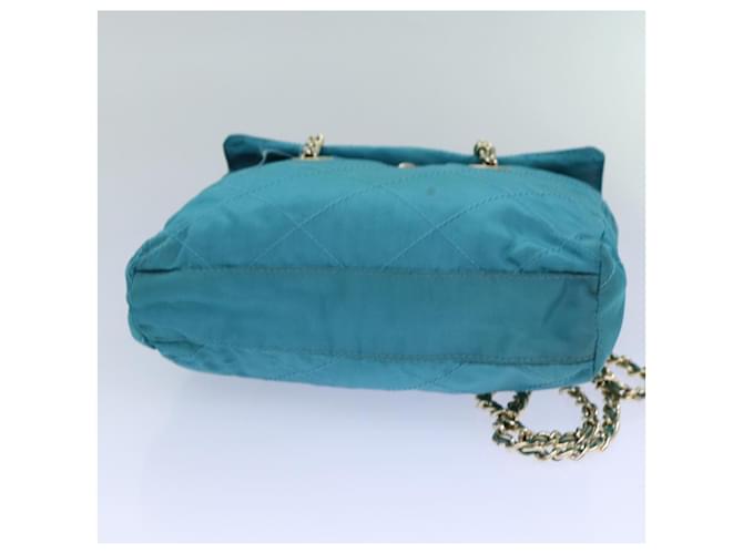 PRADA Borsa a Spalla con Catena in Nylon Blu Auth ar12043 - vista 5
