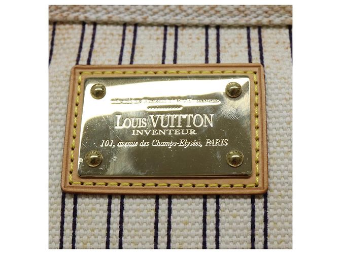 LOUIS VUITTON Antigua Pochette Platform PM Pouch Bianco M40069 LV Auth 82208 - vista 10