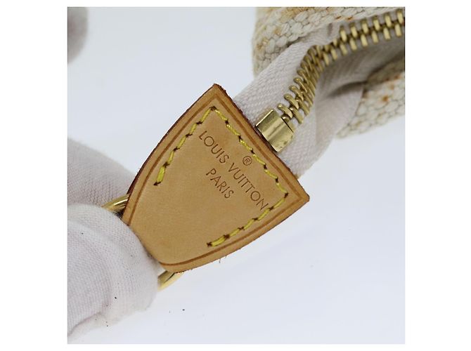 LOUIS VUITTON Antigua Pochette Platform PM Pouch Bianco M40069 LV Auth 82208 - vista 9