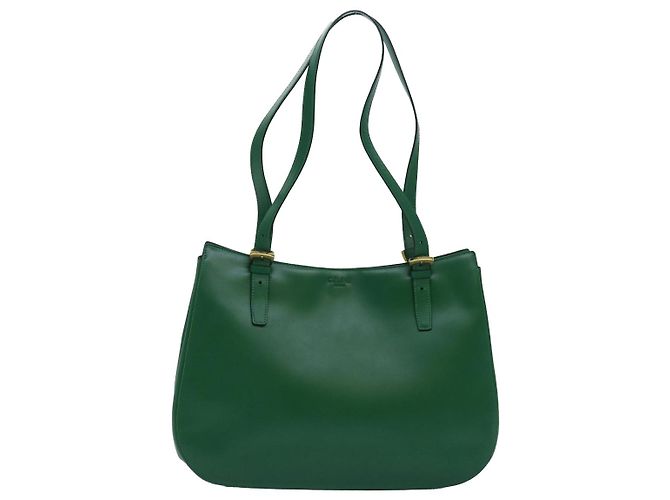 Céline CELINE Schultertasche aus Leder Grün Gold Authentisch 81640 Golden - Ansicht 13