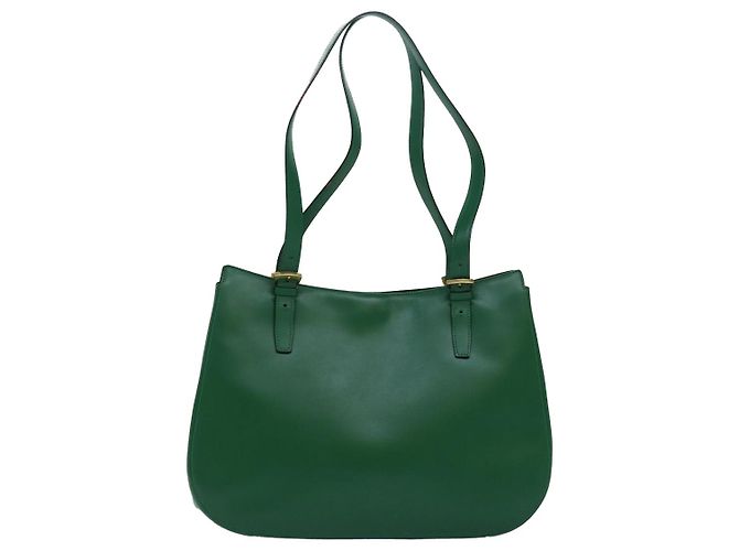 Céline CELINE Schultertasche aus Leder Grün Gold Authentisch 81640 Golden - Ansicht 2