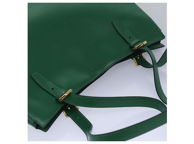 Céline CELINE Schultertasche aus Leder Grün Gold Authentisch 81640 Golden - Ansicht 6