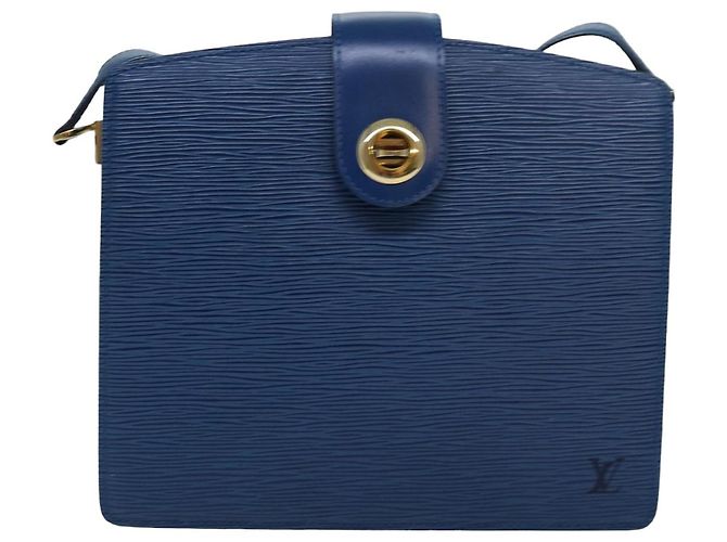 LOUIS VUITTON Borsa a Spalla Capuchin Epi Blu M52345 LV Auth 82383 - vista 13