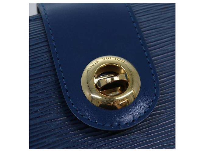 LOUIS VUITTON Borsa a Spalla Capuchin Epi Blu M52345 LV Auth 82383 - vista 19