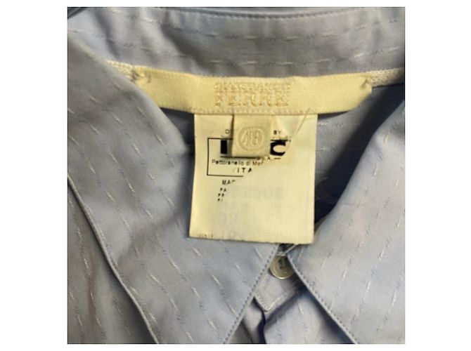 Gianfranco Ferré Light Blue Cotton Shirt Light brown - view 6