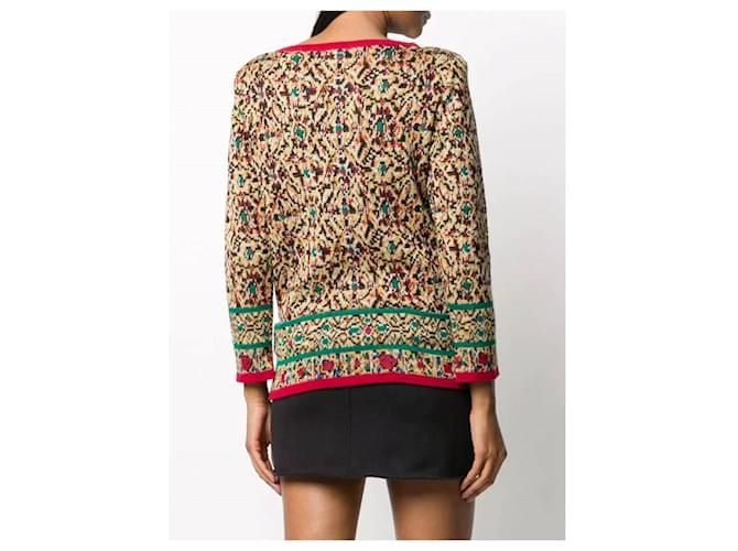 Mehrfarbiger Wollpullover von Saint Laurent Mehrfarben - Ansicht 3