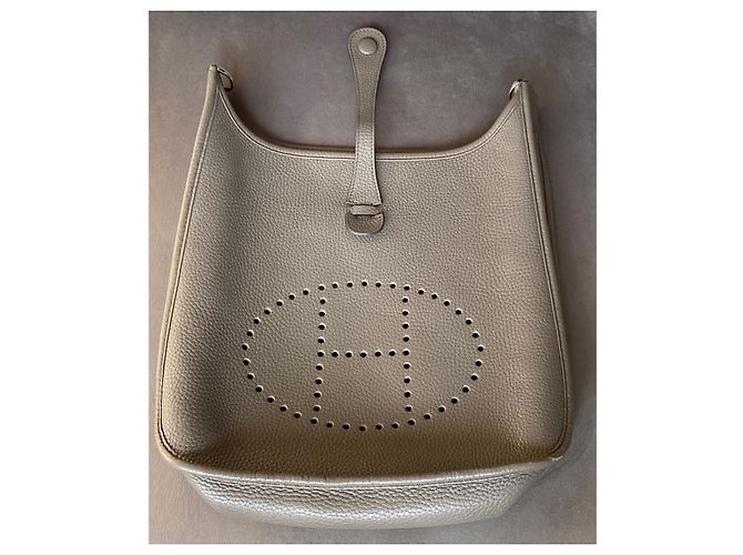 Borsa Hermès Evelyne 29 PM Etoupe Pelle Taurillon Clemence - vista 13
