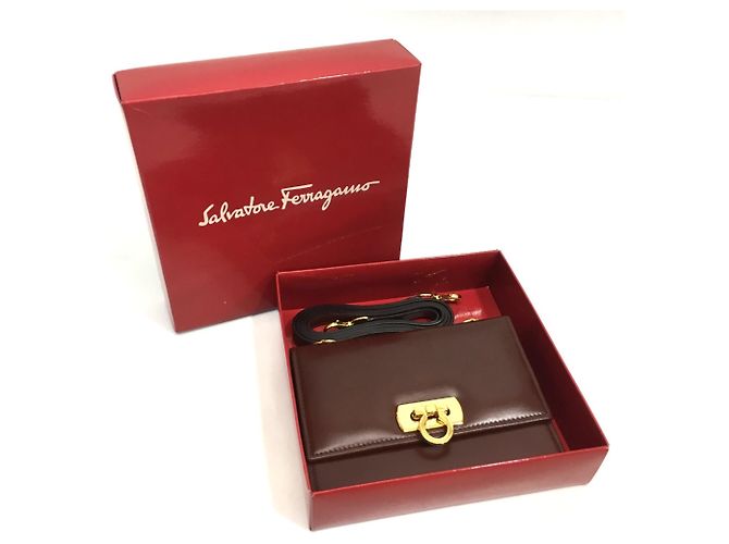 Borsa a spalla in pelle marrone Salvatore Ferragamo - vista 7