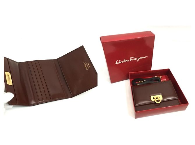 Borsa a spalla in pelle marrone Salvatore Ferragamo - vista 8