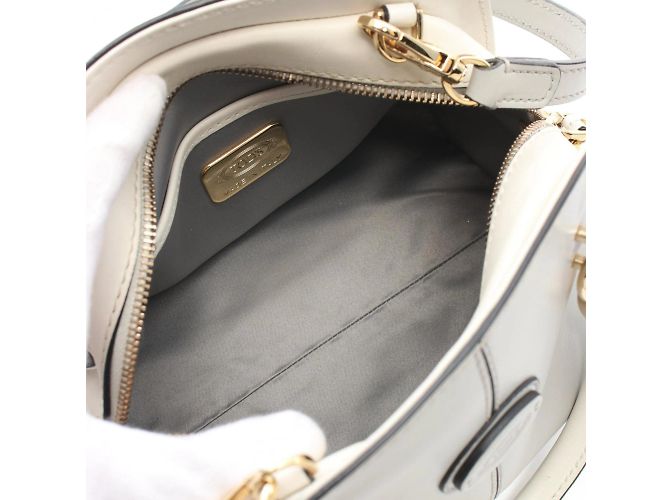 Bolsa de couro cinza e branco Tod's - vista 4