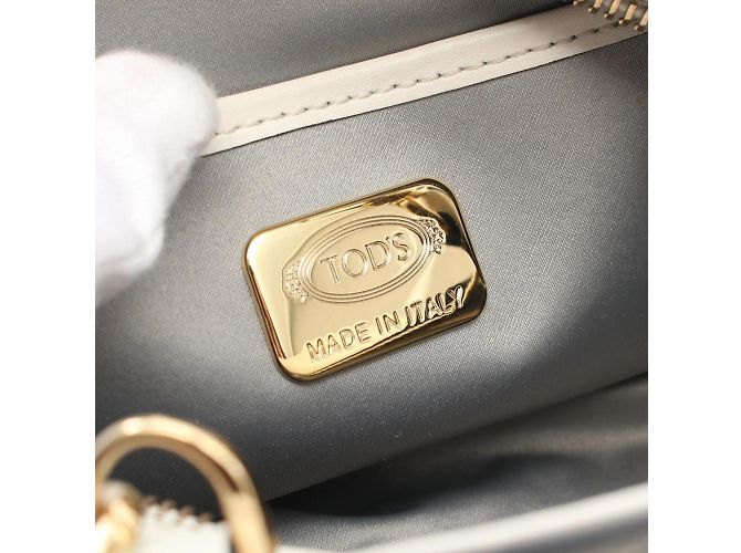 Bolsa de couro cinza e branco Tod's - vista 5