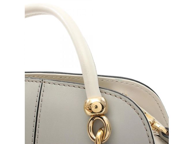 Bolsa de couro cinza e branco Tod's - vista 7