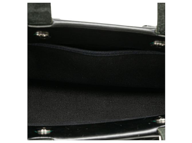Hermès Borsa Cabas MM in Tela Nera Herbag Nero - vista 5