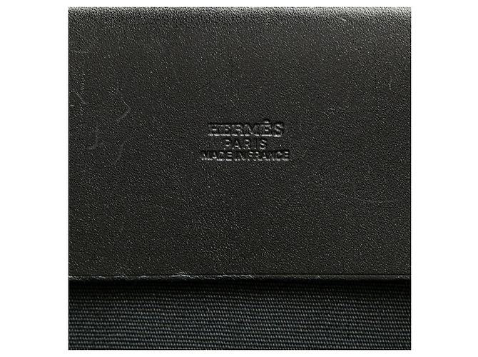 Hermès Borsa Cabas MM in Tela Nera Herbag Nero - vista 6