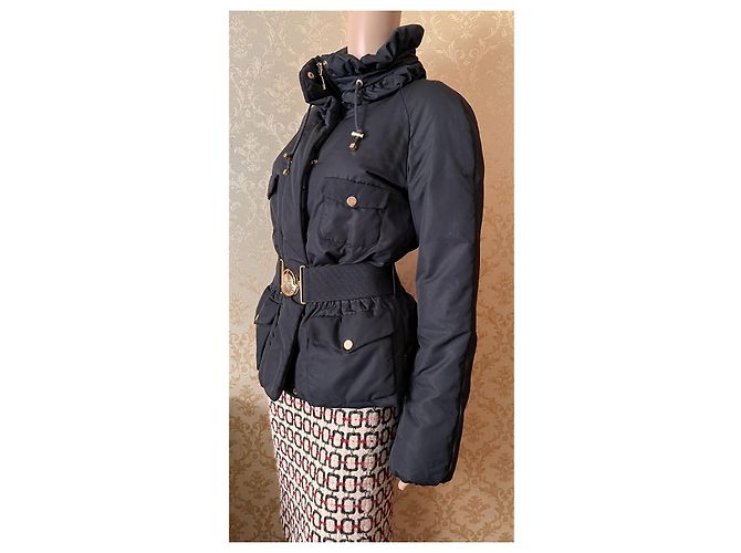 Chaqueta Moncler con capucha oculta negra Negro - vista 4
