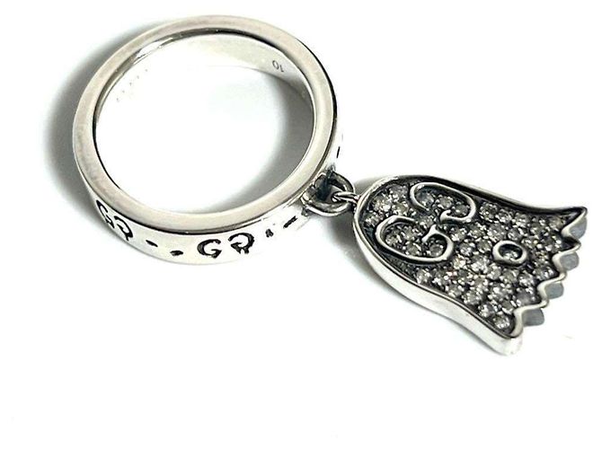 GUCCI Damen Ghost Pavé-Diamantring aus Silber 925 - Ansicht 2