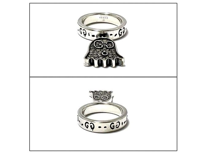 GUCCI Damen Ghost Pavé-Diamantring aus Silber 925 - Ansicht 4