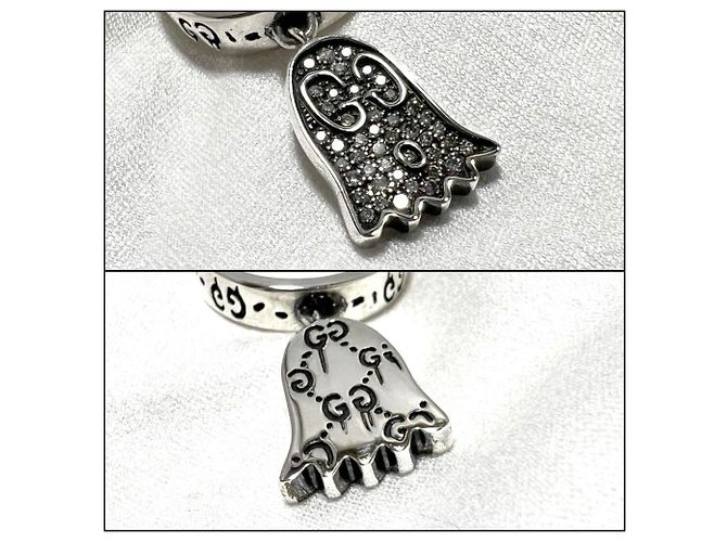 GUCCI Damen Ghost Pavé-Diamantring aus Silber 925 - Ansicht 6