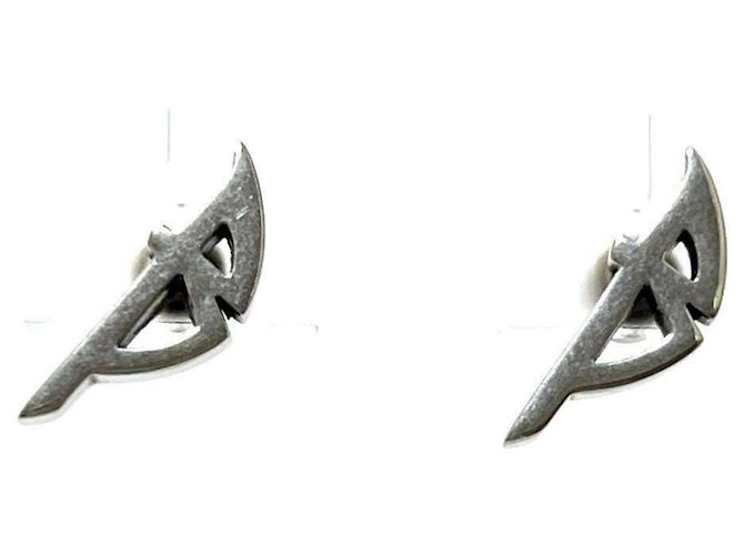 Orecchini in metallo con logo Balenciaga Argento - vista 2