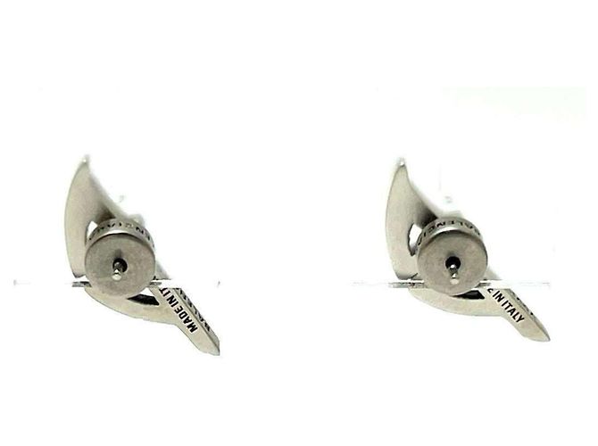 Orecchini in metallo con logo Balenciaga Argento - vista 3