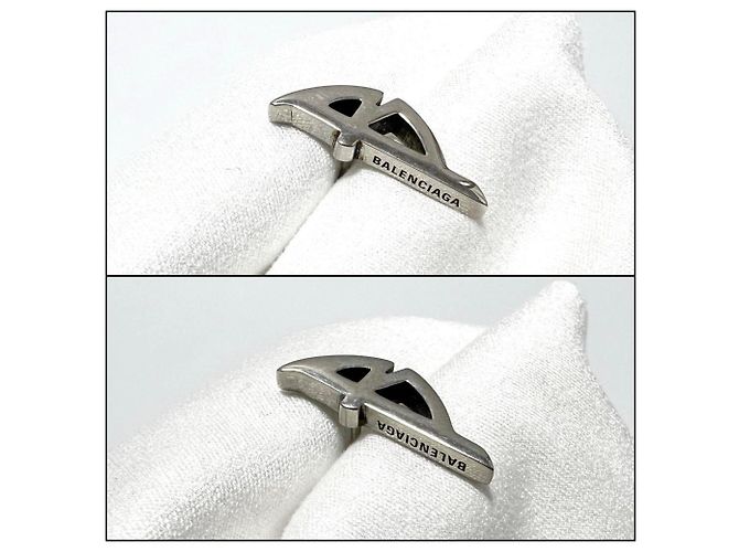 Orecchini in metallo con logo Balenciaga Argento - vista 5