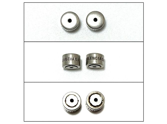 Orecchini in metallo con logo Balenciaga Argento - vista 7