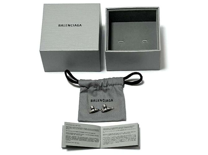 Orecchini in metallo con logo Balenciaga Argento - vista 9