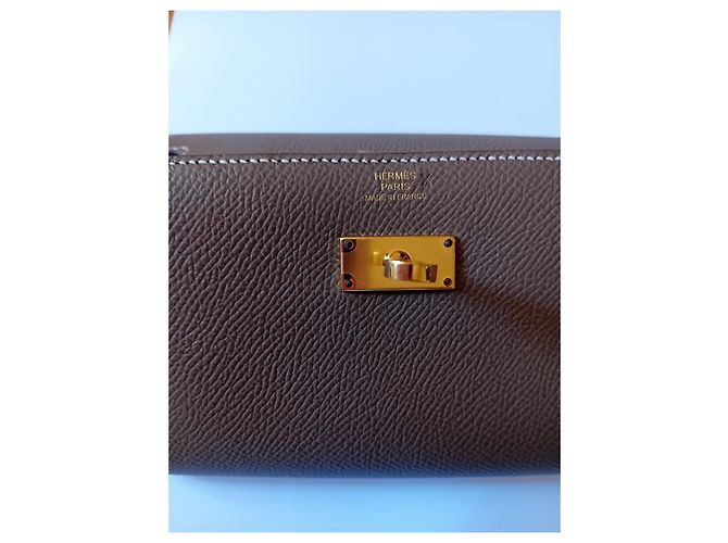 Hermès HERMES KELLY FALTBARE GELDBÖRSE Taupe - Ansicht 3