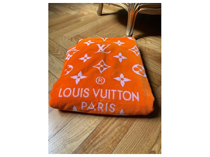 Serviette de plage Louis Vuitton Monogram Orange Coton - vue 2