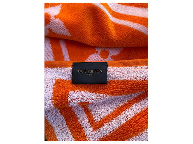 Serviette de plage Louis Vuitton Monogram Orange Coton - vue 3